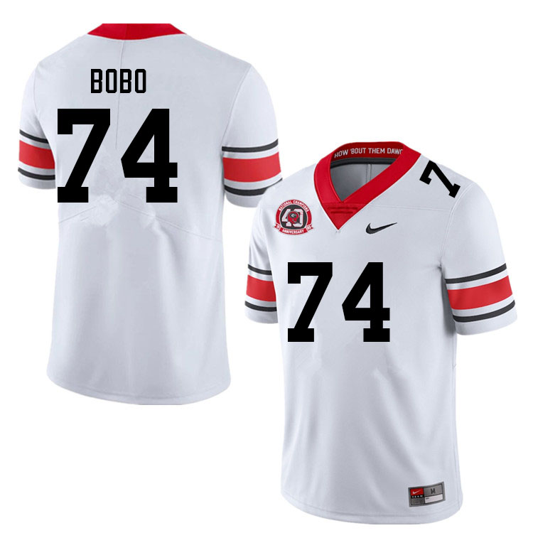 Georgia Bulldogs #74 Drew Bobo College Football Jerseys Sale-40th Anniversary